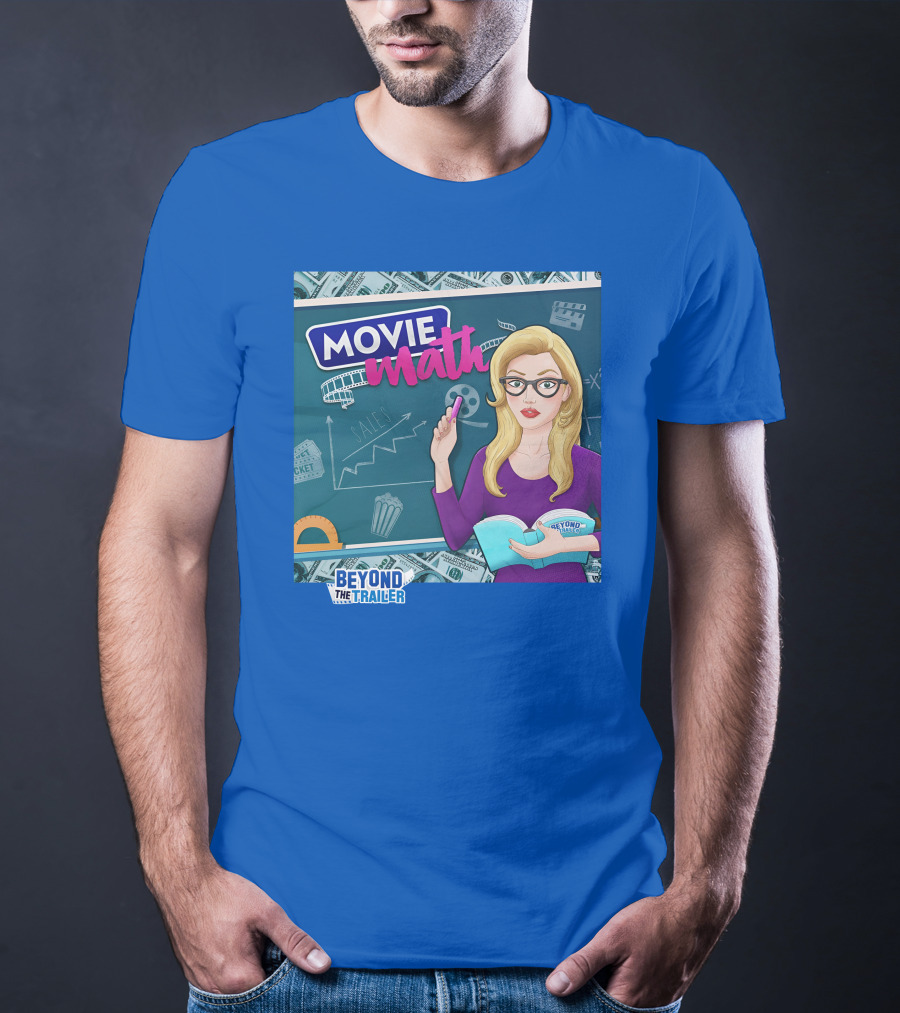 Beyond The Trailer Movie Math Insights With Blonde Woman Holding Book And Remote T-Shirt