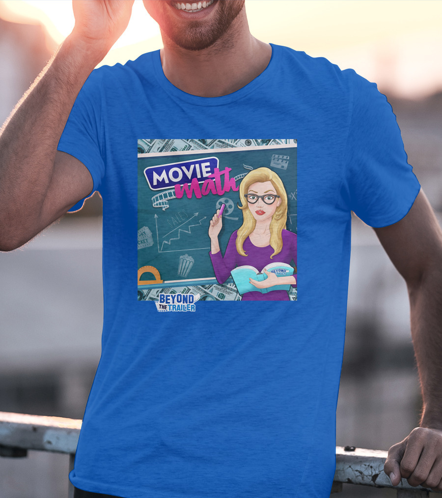 Beyond The Trailer Movie Math Insights With Blonde Woman Holding Book And Remote T-Shirt