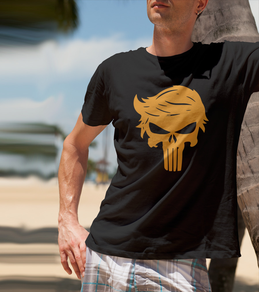 Orange Man Bad Punisher Skull T-Shirt
