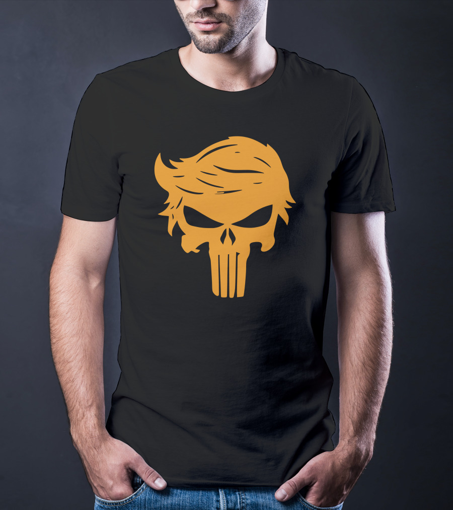 Orange Man Bad Punisher Skull T-Shirt