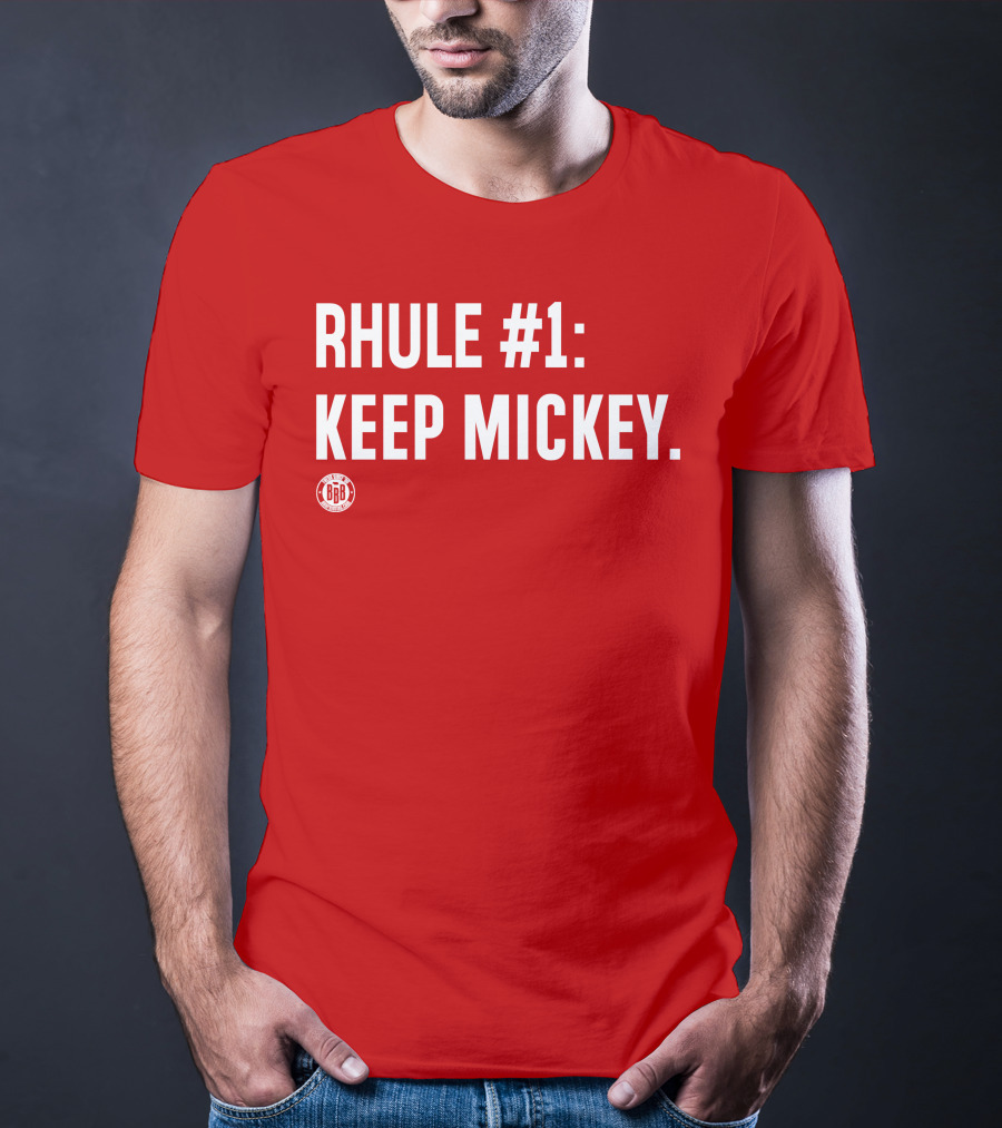 RHULE #1 KEEP MICKEY Red BBR T-Shirt