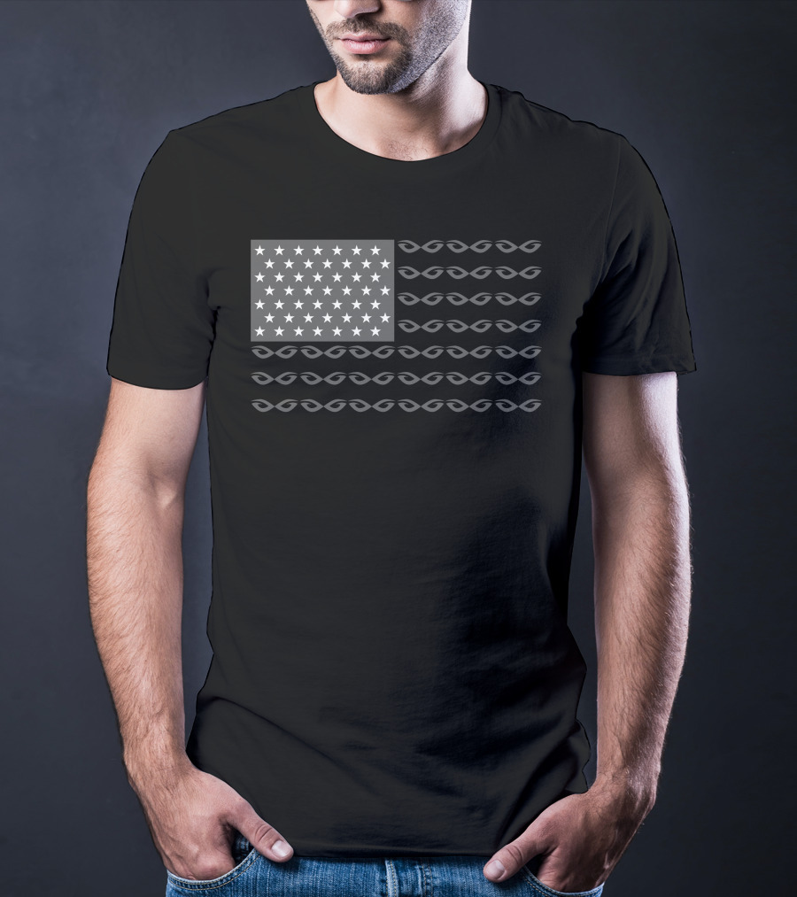 Geeks + Gamers American Flag Nerd Culture Symbol T-Shirt