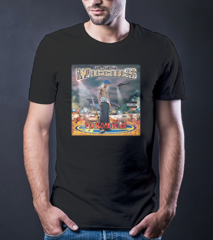 Wiggins Tha Block Is Hot NBA Trophy Helicopter Police Cars Flames T-Shirt