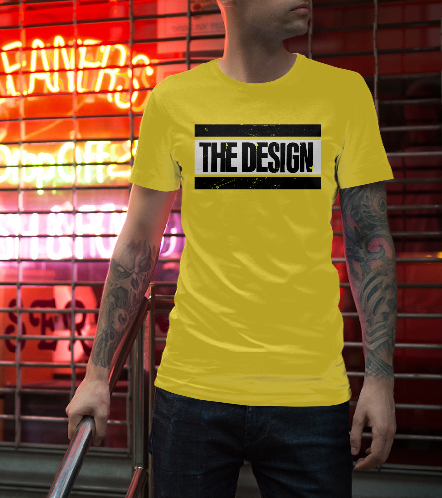 THE DESIGN Deaner Bold Yellow Background T-Shirt