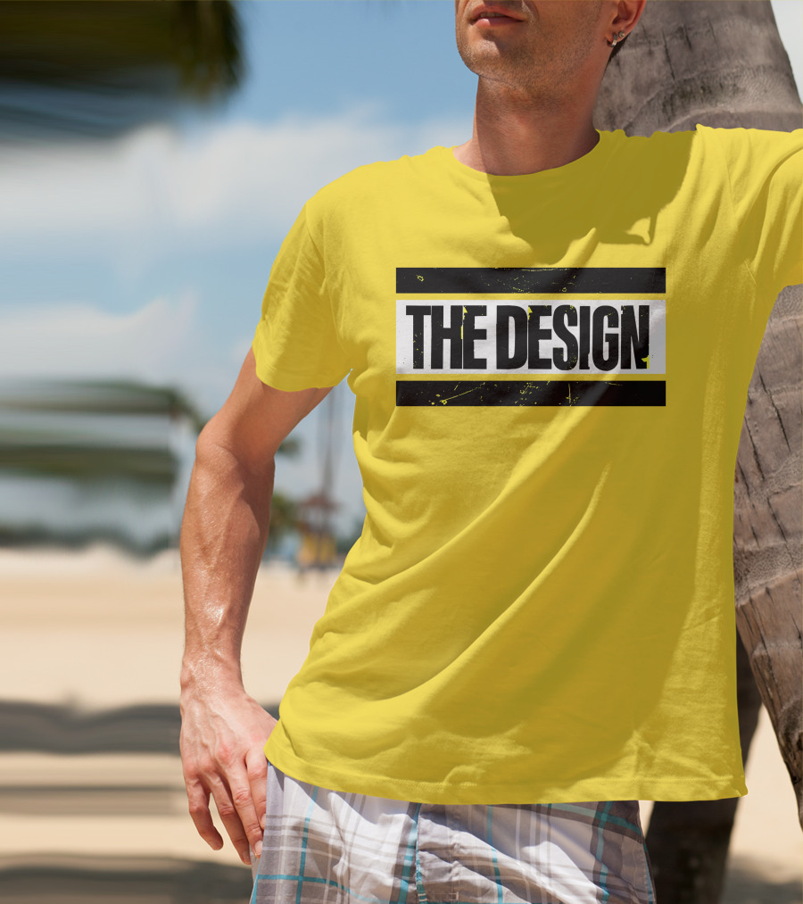 THE DESIGN Deaner Bold Yellow Background T-Shirt