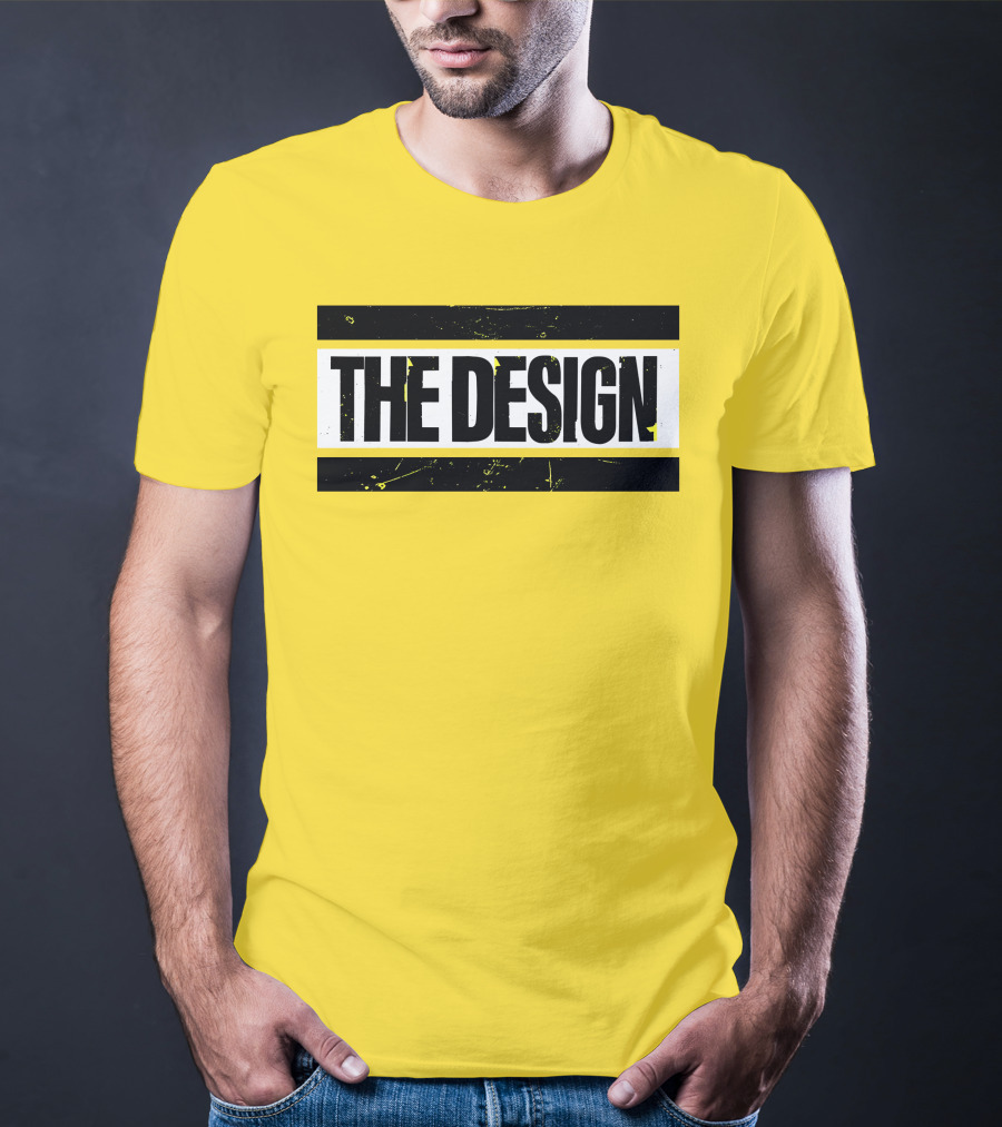 THE DESIGN Deaner Bold Yellow Background T-Shirt
