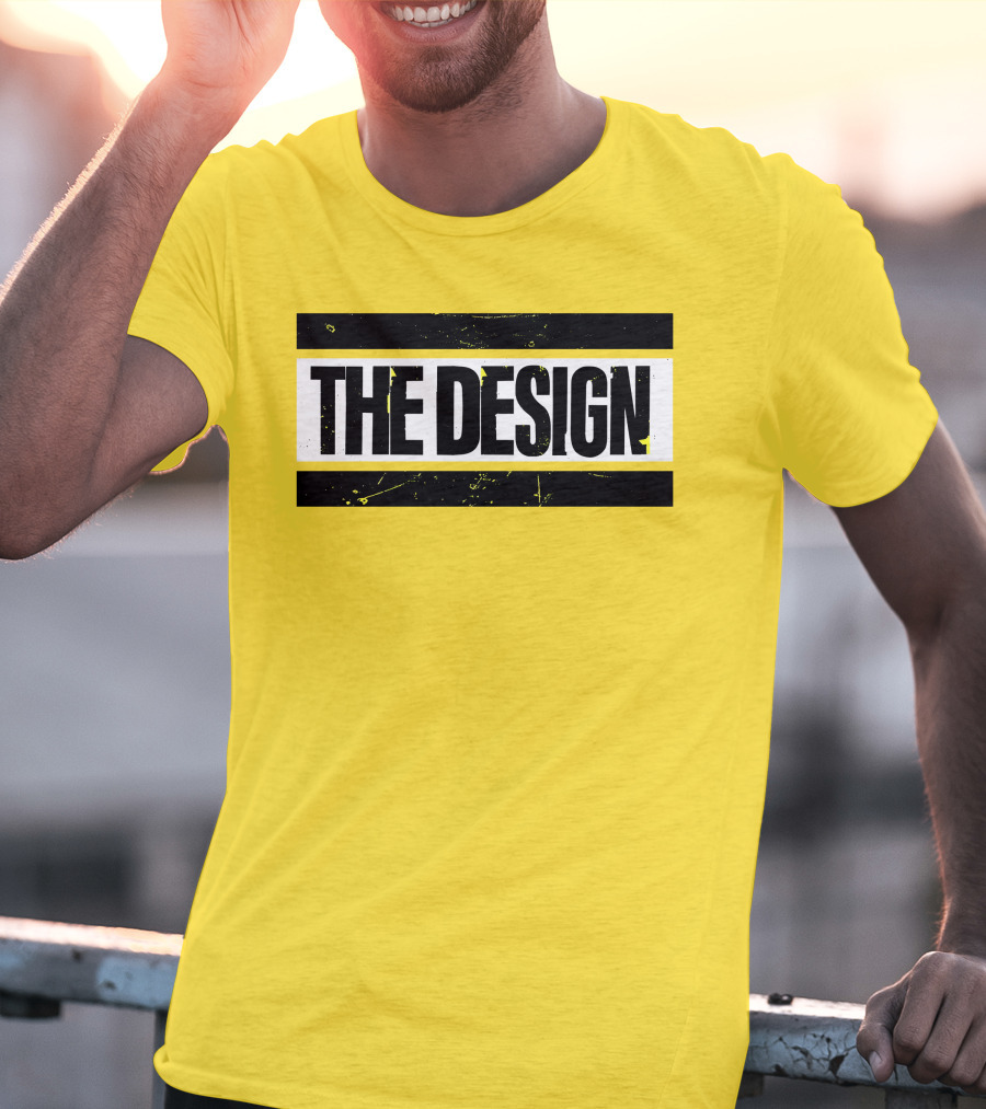 THE DESIGN Deaner Bold Yellow Background T-Shirt