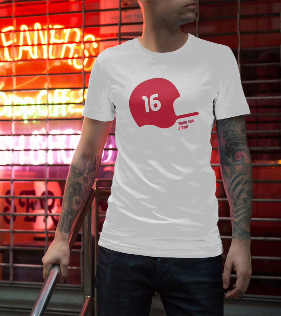 16 Thank You Lenny Football Helmet T-Shirt