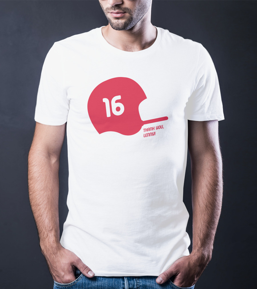 16 Thank You Lenny Football Helmet T-Shirt