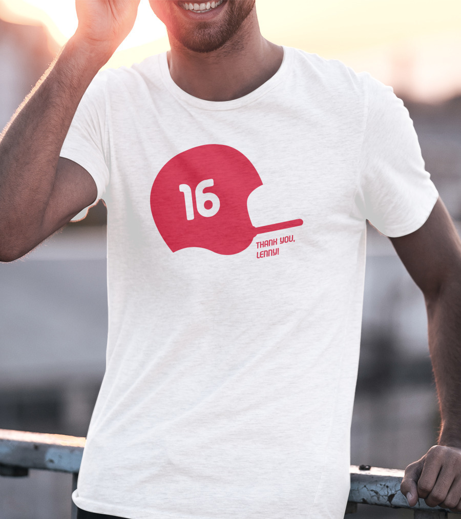 16 Thank You Lenny Football Helmet T-Shirt
