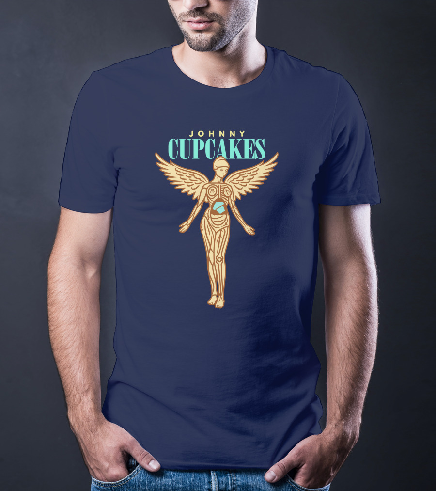 Johnny Cupcakes Winged Anatomical Figure With Cupcake Core T-Shirt