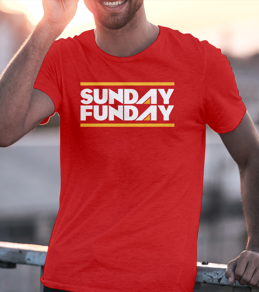Sunday Funday Westside Storey Store Bold Red Typography T-Shirt