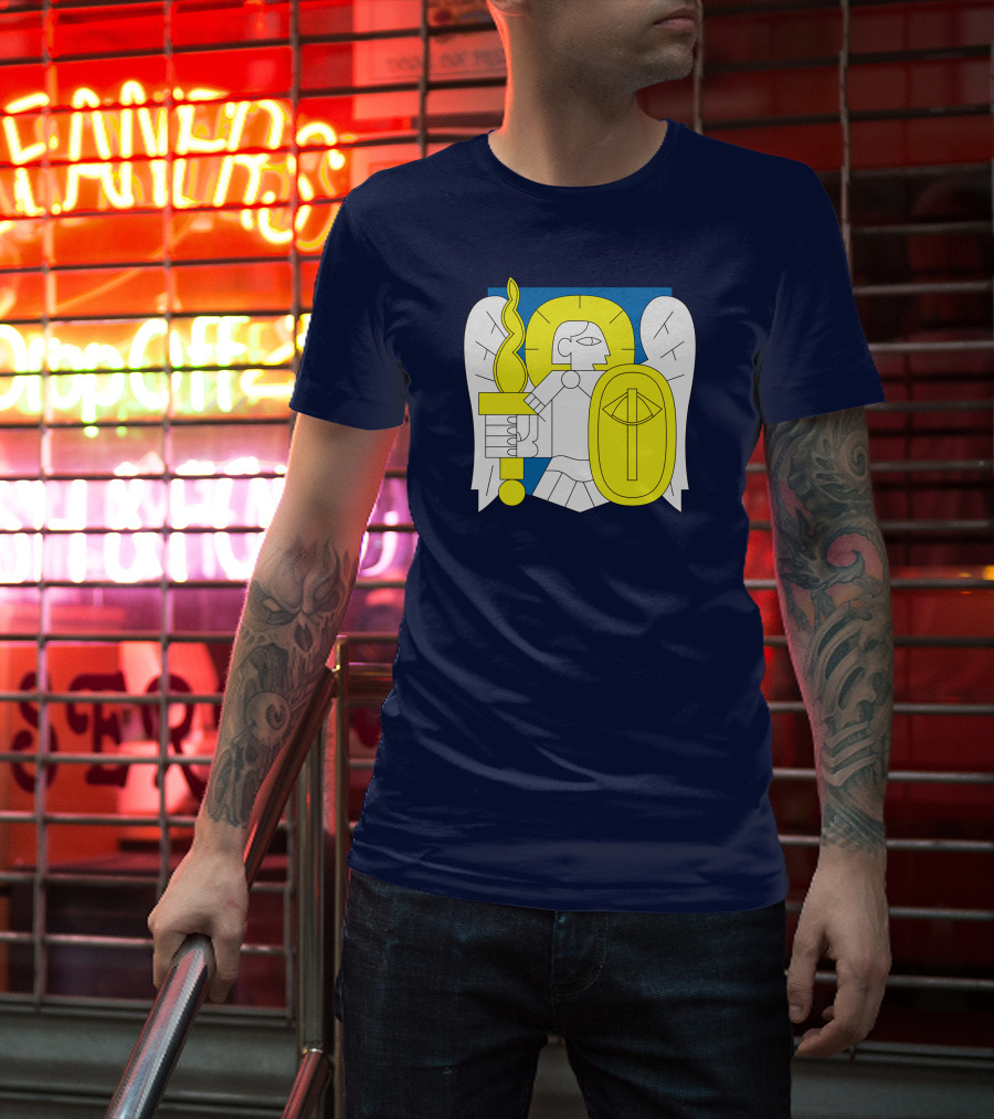 Saint Javelin Archangel Icon Kyiv Merch T-Shirt