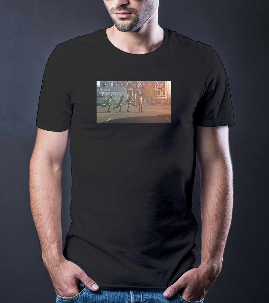 Aesop Rock X Blockhead Pumpkin Seeds Pringo House Rooftop Scene T-Shirt