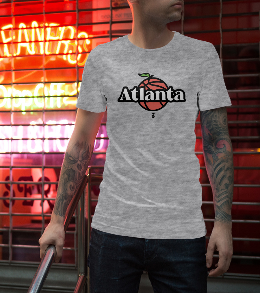 Seven Six Merch Atlanta Peach Basketball T-Shirt