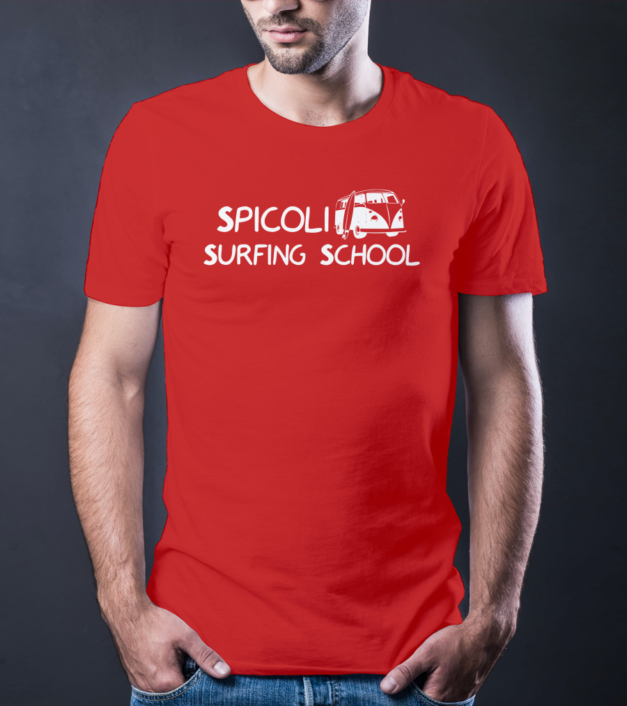Spicoli Surfing School Super 70s Sports Vintage Van Surfboard T-Shirt