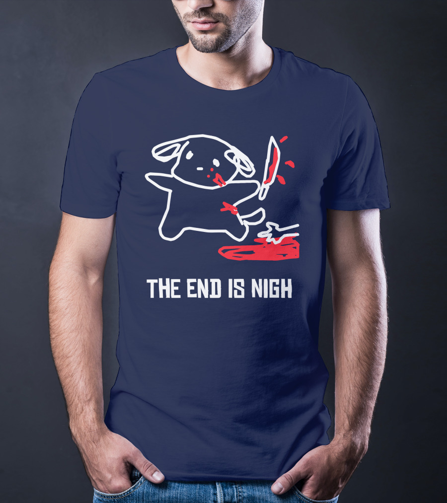Iahfy The End Is Nigh Cute Creature With Knife And Blood T-Shirt