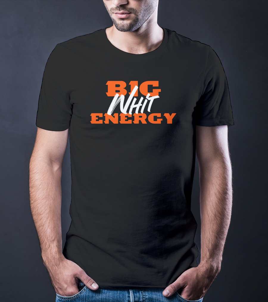 Cincinnati Bengals Big Whit Energy Football T-Shirt