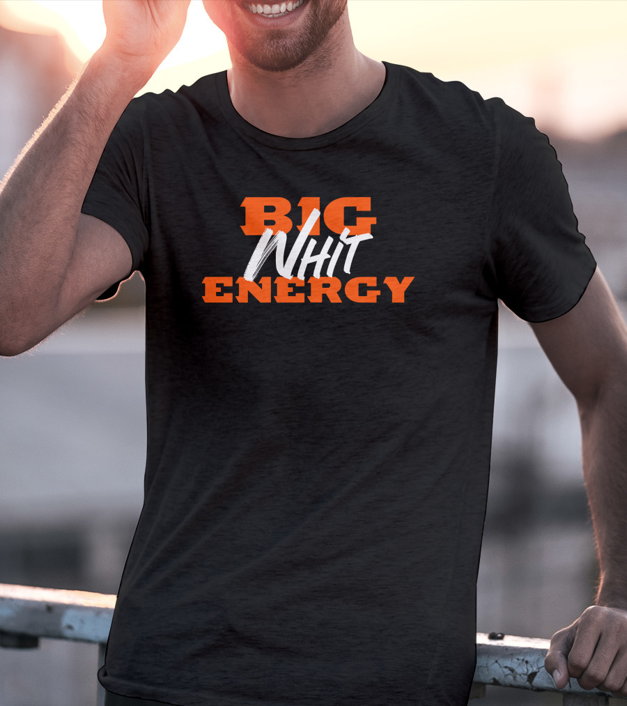 Cincinnati Bengals Big Whit Energy Football T-Shirt