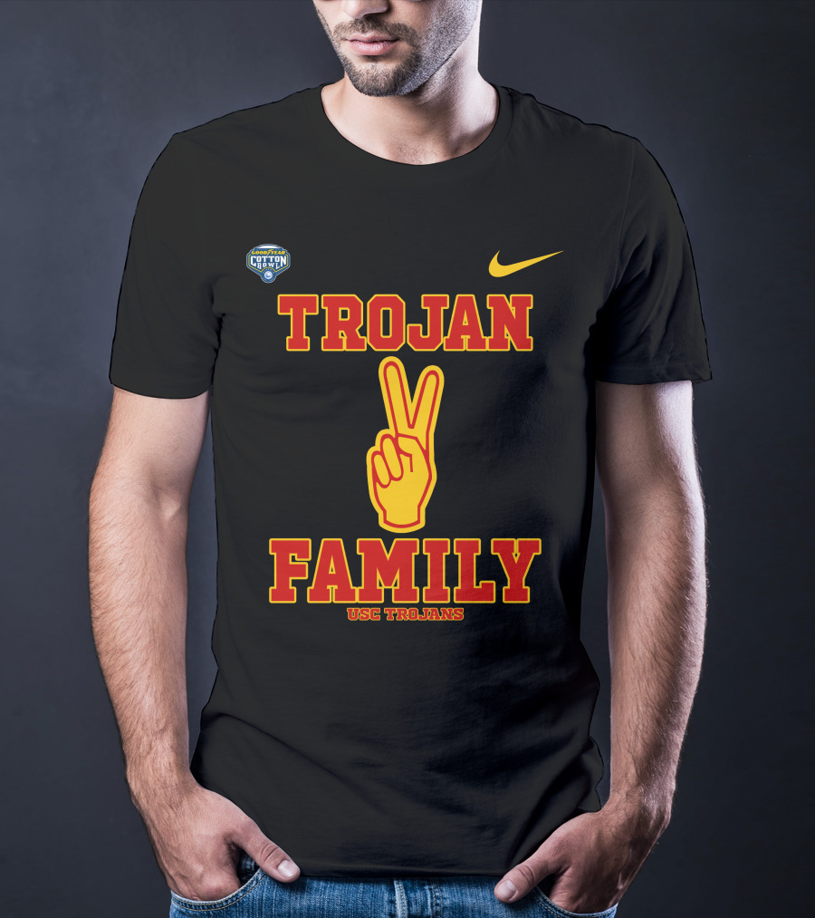 Trojan Family USC Trojans Cotton Bowl Victory Sign T-Shirt