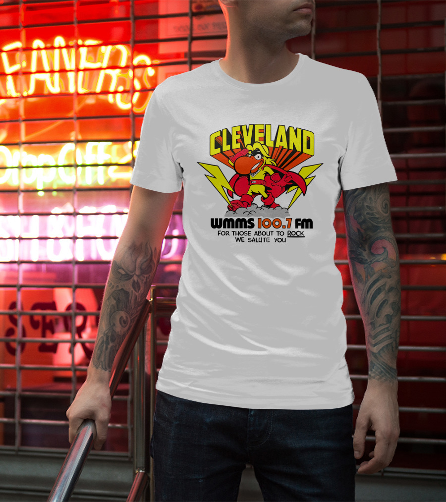 Cleveland WMMS 100.7 FM For Those About To Rock We Salute You T-Shirt
