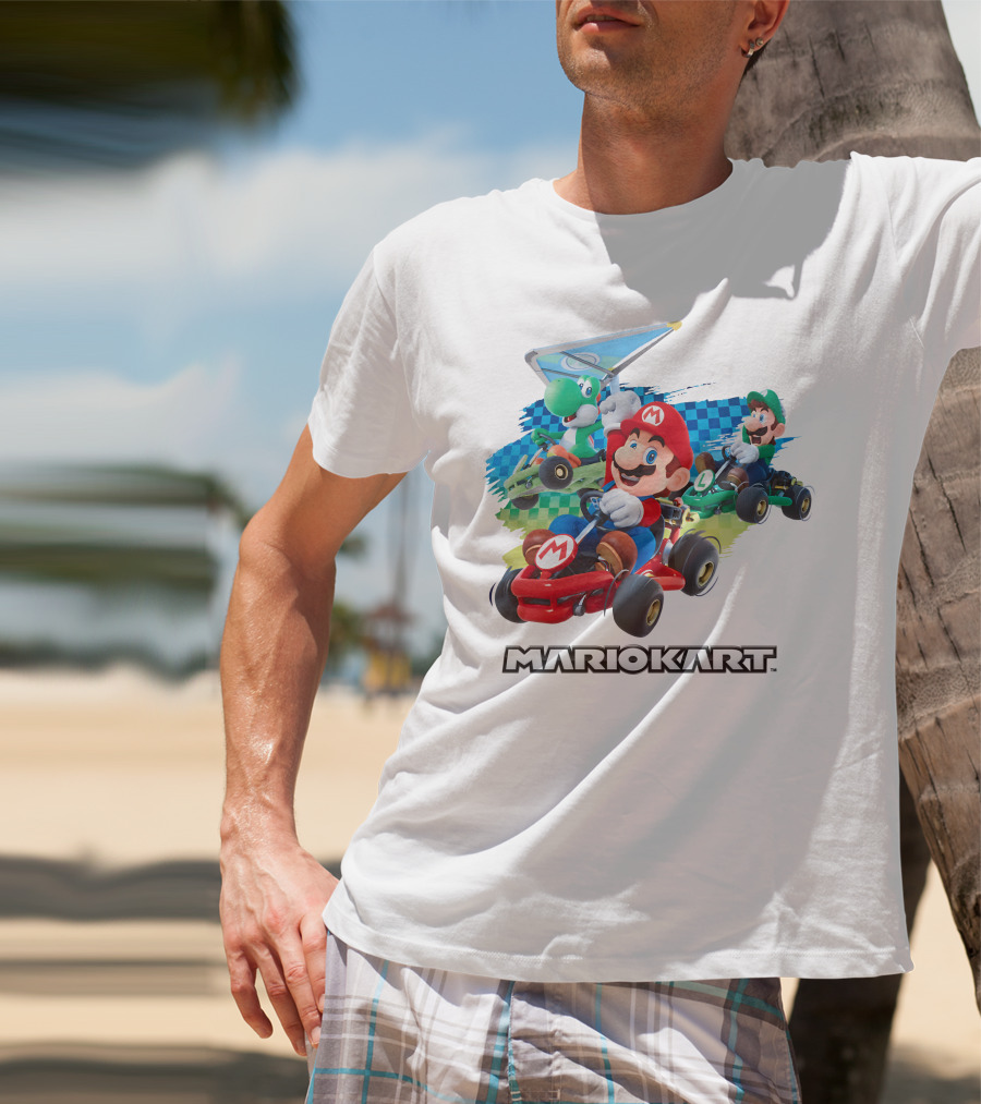 Leanbeefpatty Mariokart Characters Racing Luigi Yoshi Mario T-Shirt