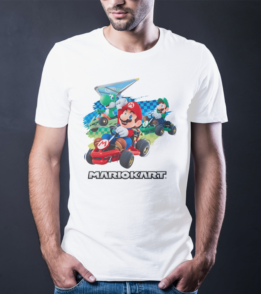 Leanbeefpatty Mariokart Characters Racing Luigi Yoshi Mario T-Shirt