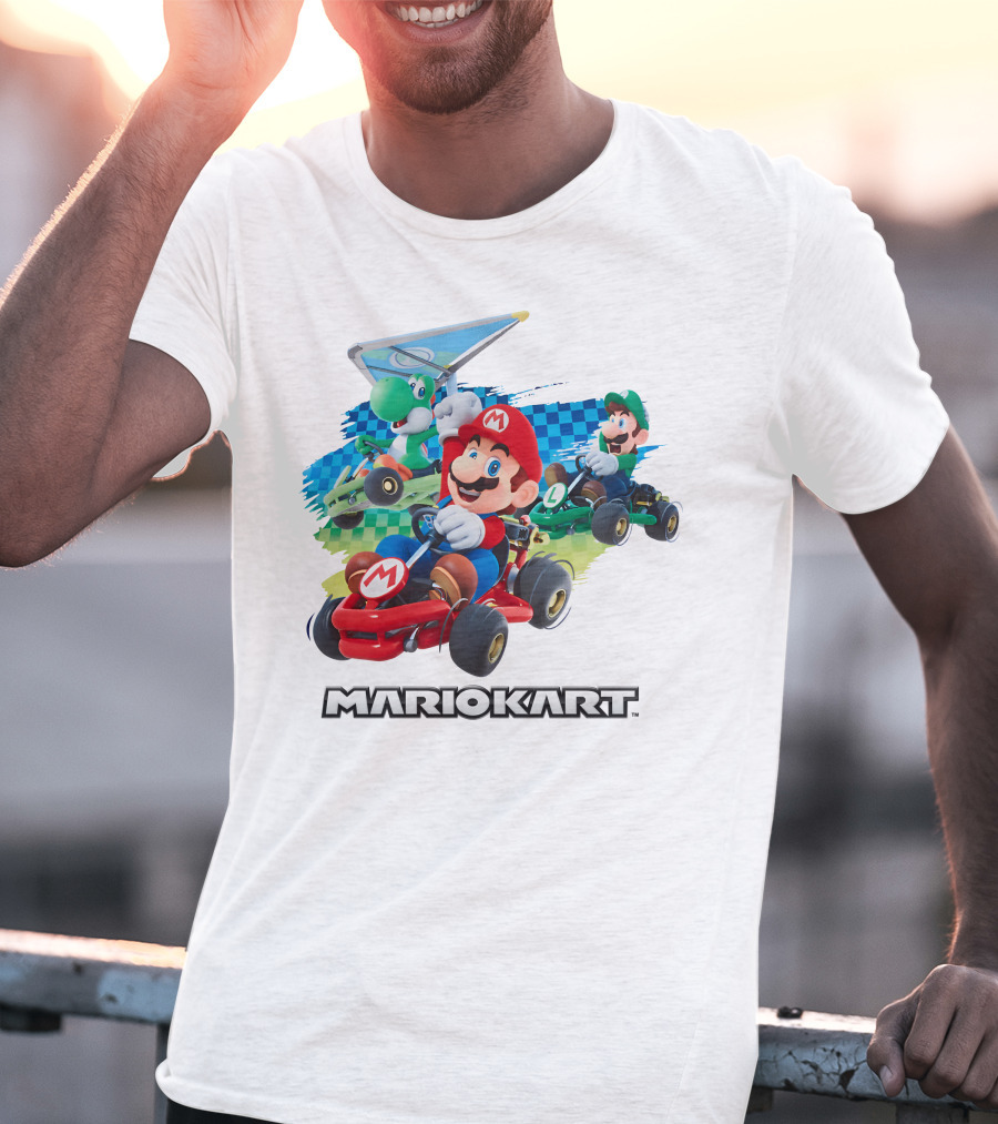 Leanbeefpatty Mariokart Characters Racing Luigi Yoshi Mario T-Shirt