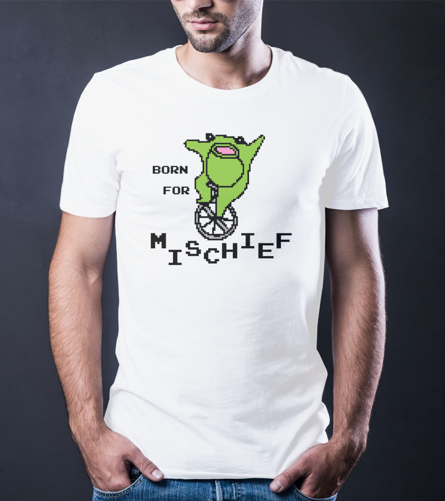 Born For Mischief Frog On Unicycle T-Shirt