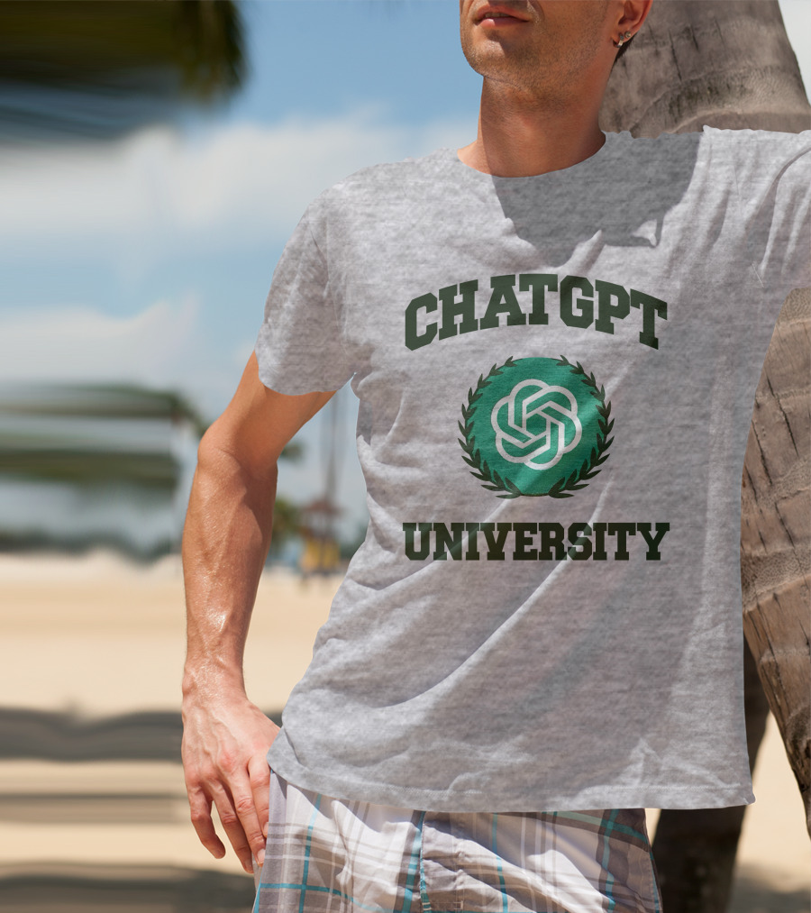 Shithead Steve Chatgpt University Laurel Emblem T-Shirt