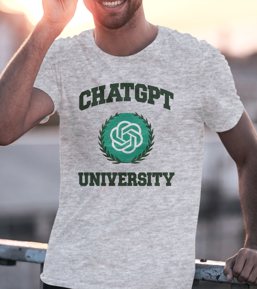Shithead Steve Chatgpt University Laurel Emblem T-Shirt