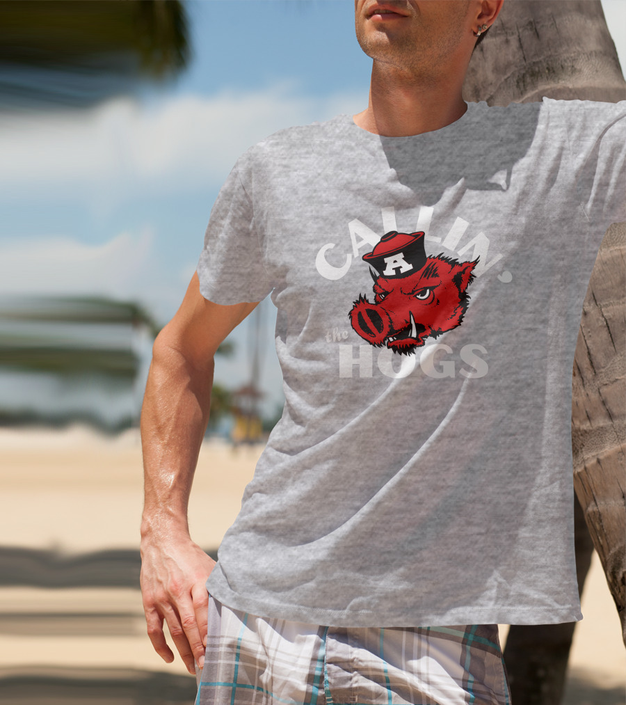 Charlie Hustle Store Callin' The Hogs Arkansas Razorbacks T-Shirt