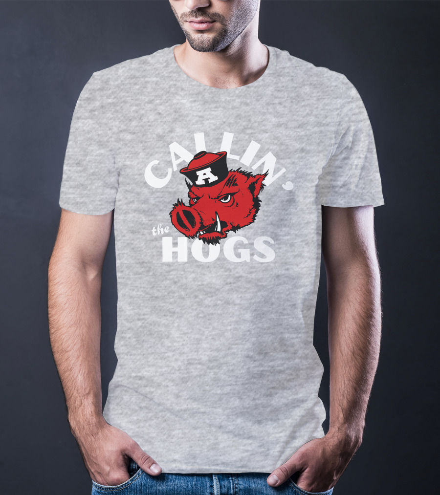 Charlie Hustle Store Callin' The Hogs Arkansas Razorbacks T-Shirt