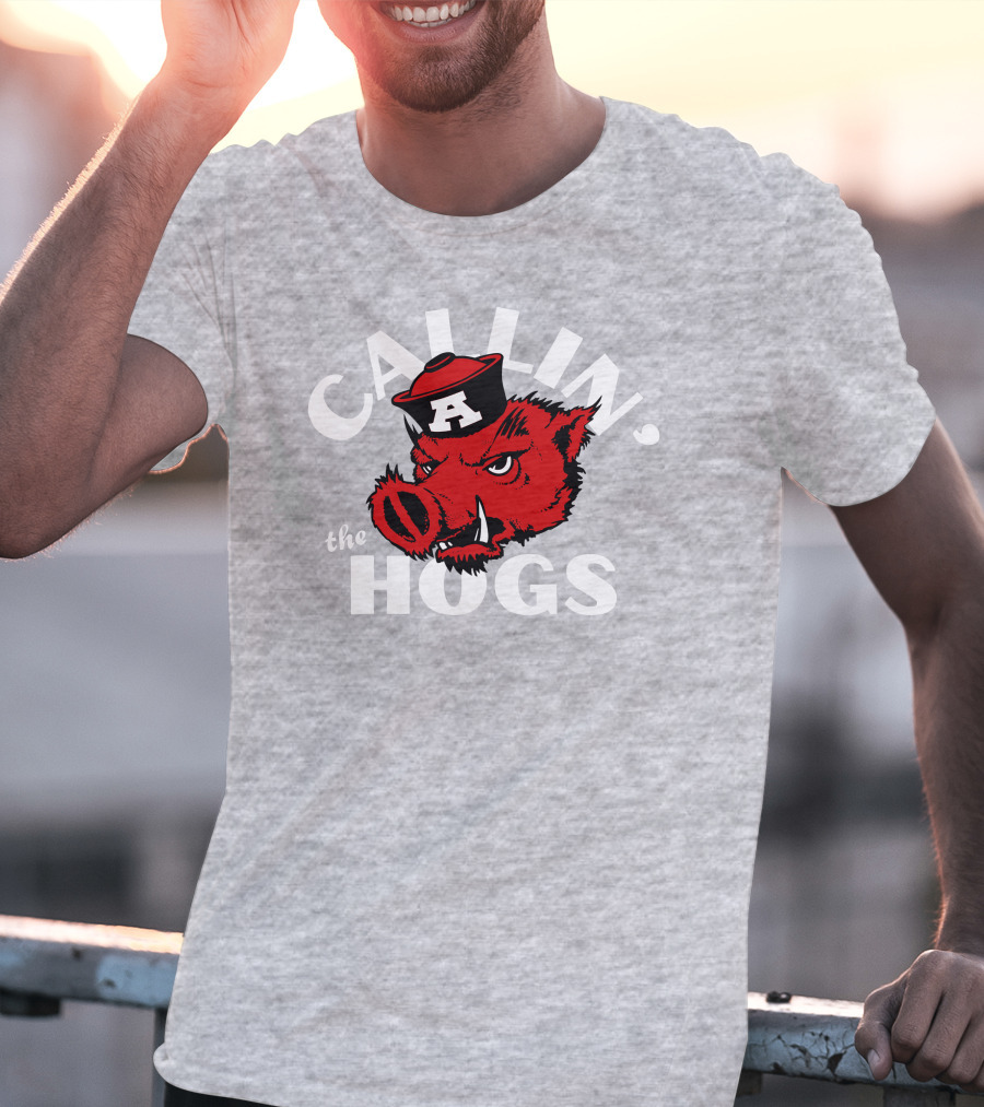 Charlie Hustle Store Callin' The Hogs Arkansas Razorbacks T-Shirt