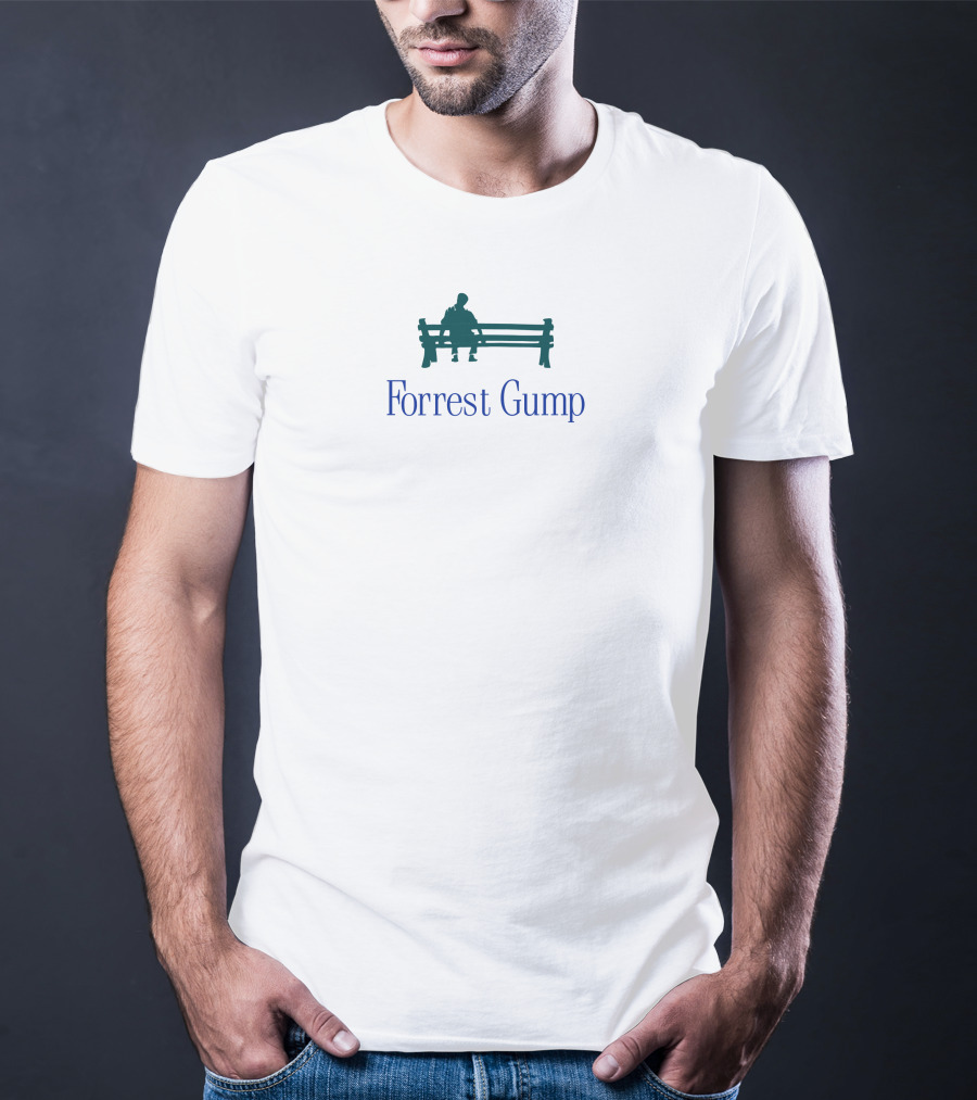 Forrest Gump Silhouette On Bench - Outlander Magazine T-Shirt