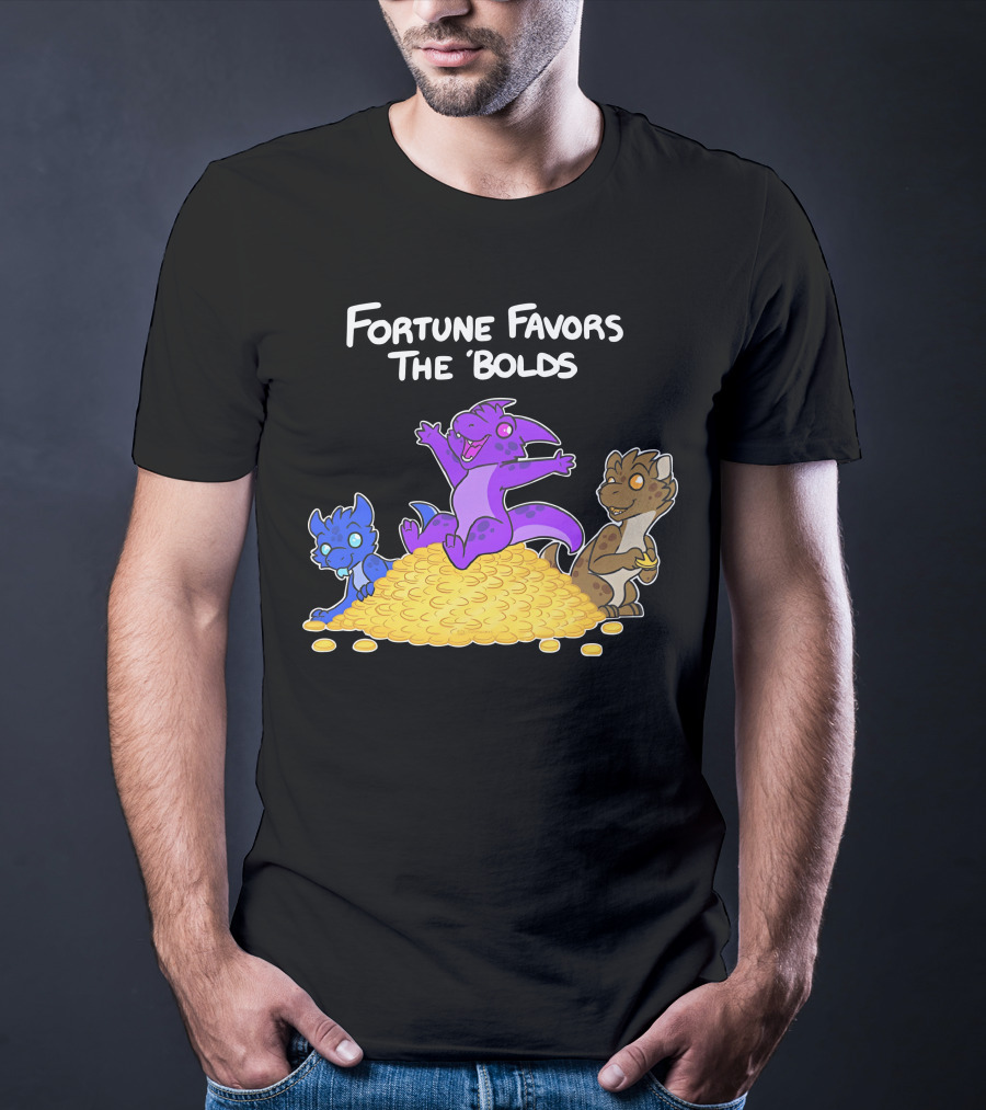 Fortune Favors The Bolds Felisrandomis Kobold Coin Pile T-Shirt