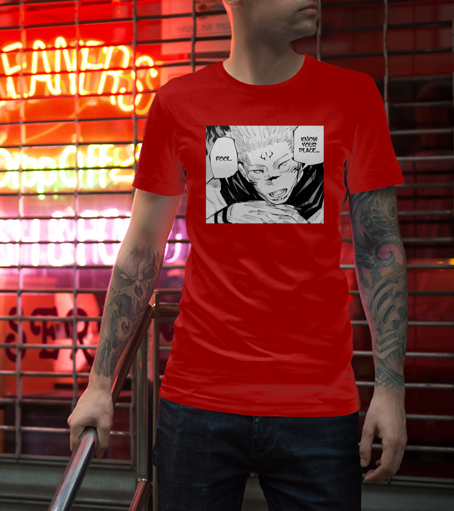 Jujutsu Kaisen Know Your Place Fool Manga Panel T-Shirt