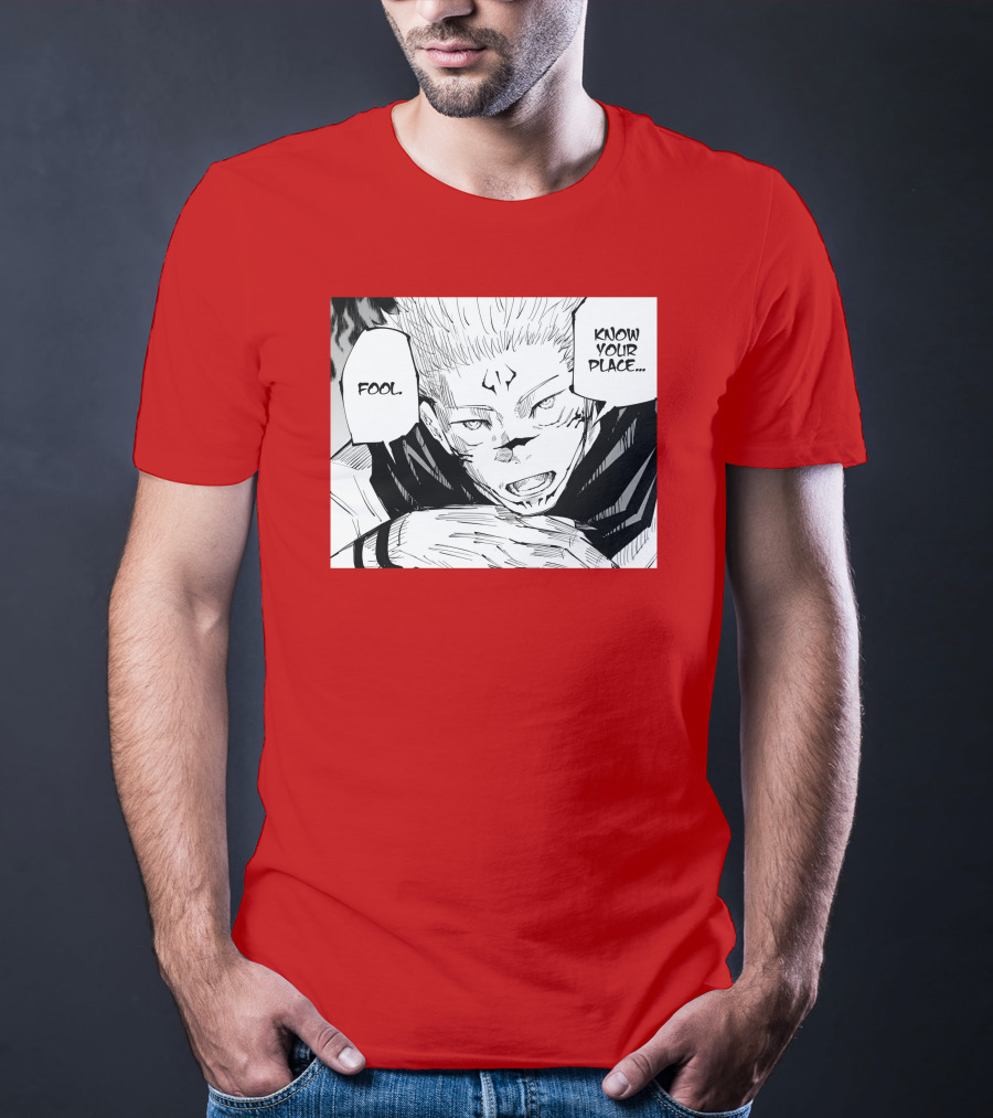 Jujutsu Kaisen Know Your Place Fool Manga Panel T-Shirt