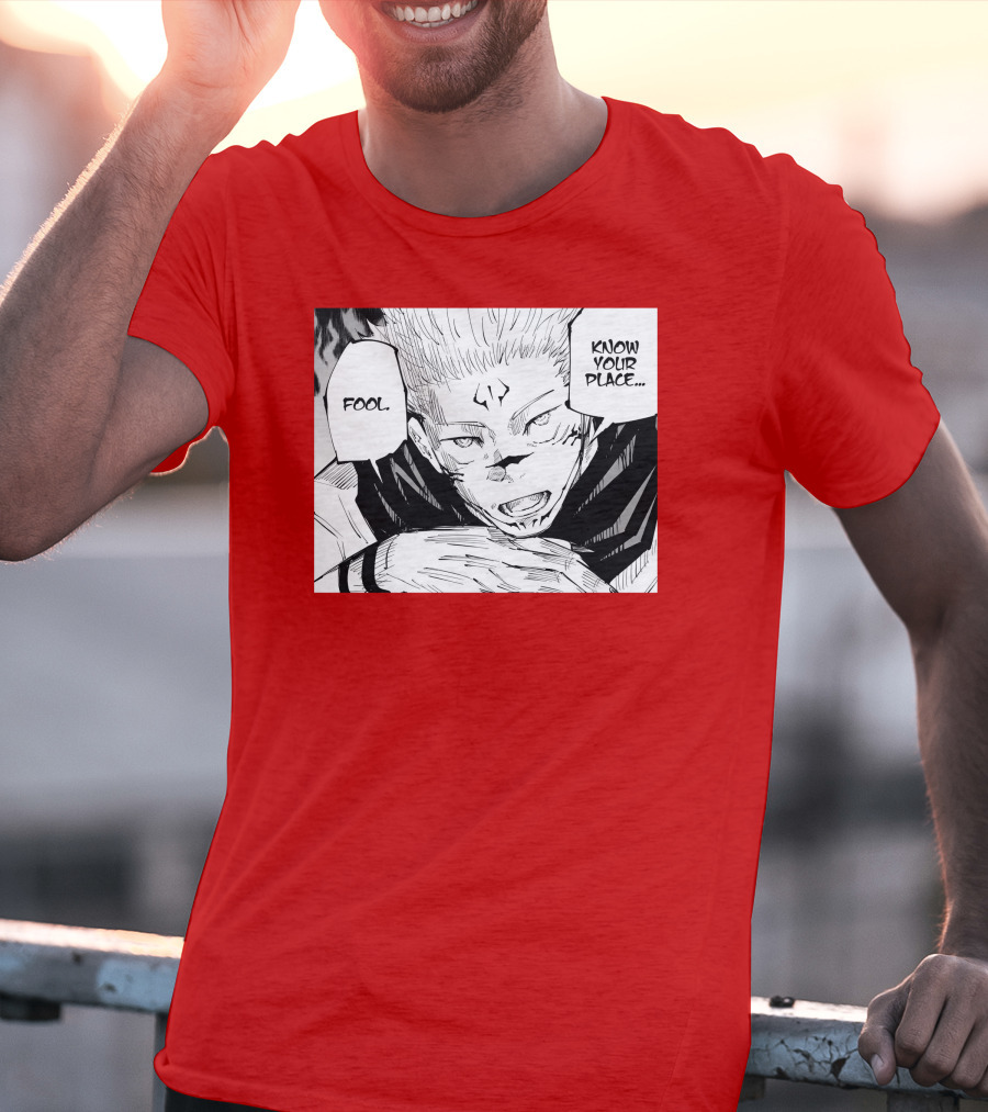Jujutsu Kaisen Know Your Place Fool Manga Panel T-Shirt