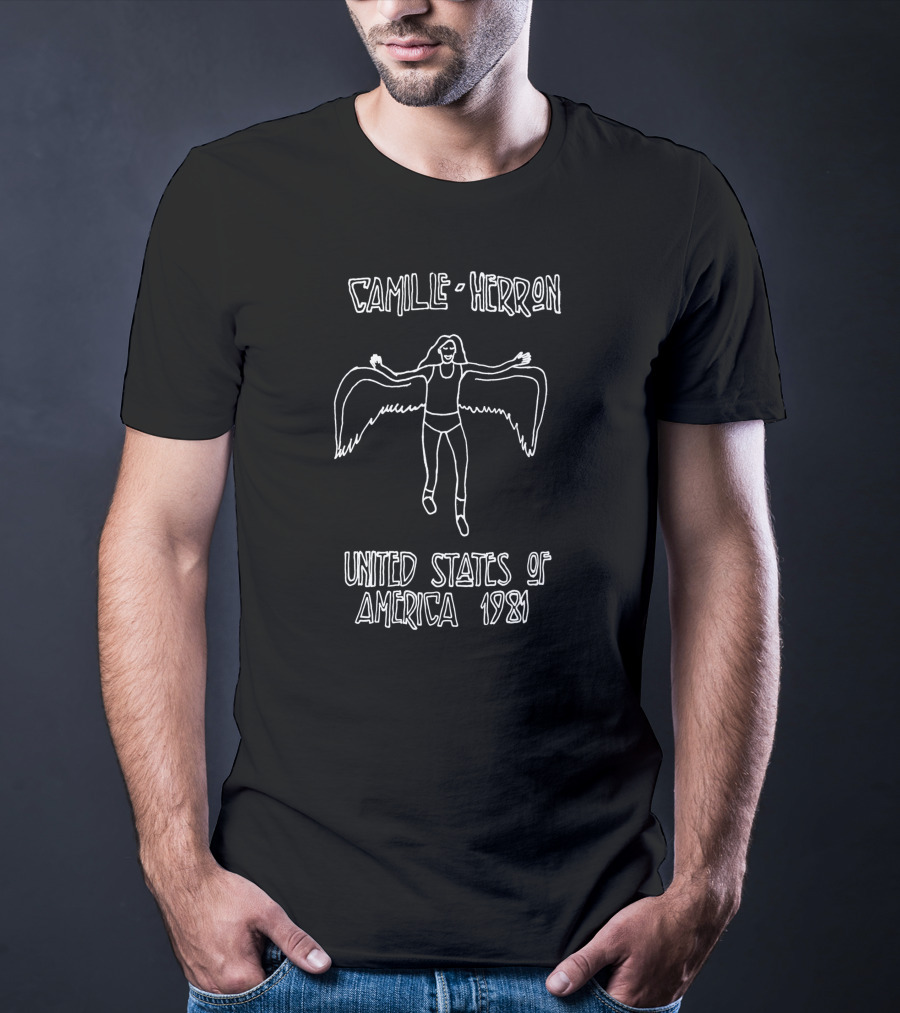 Camille Herron United States Of America 1981 Winged Figure T-Shirt