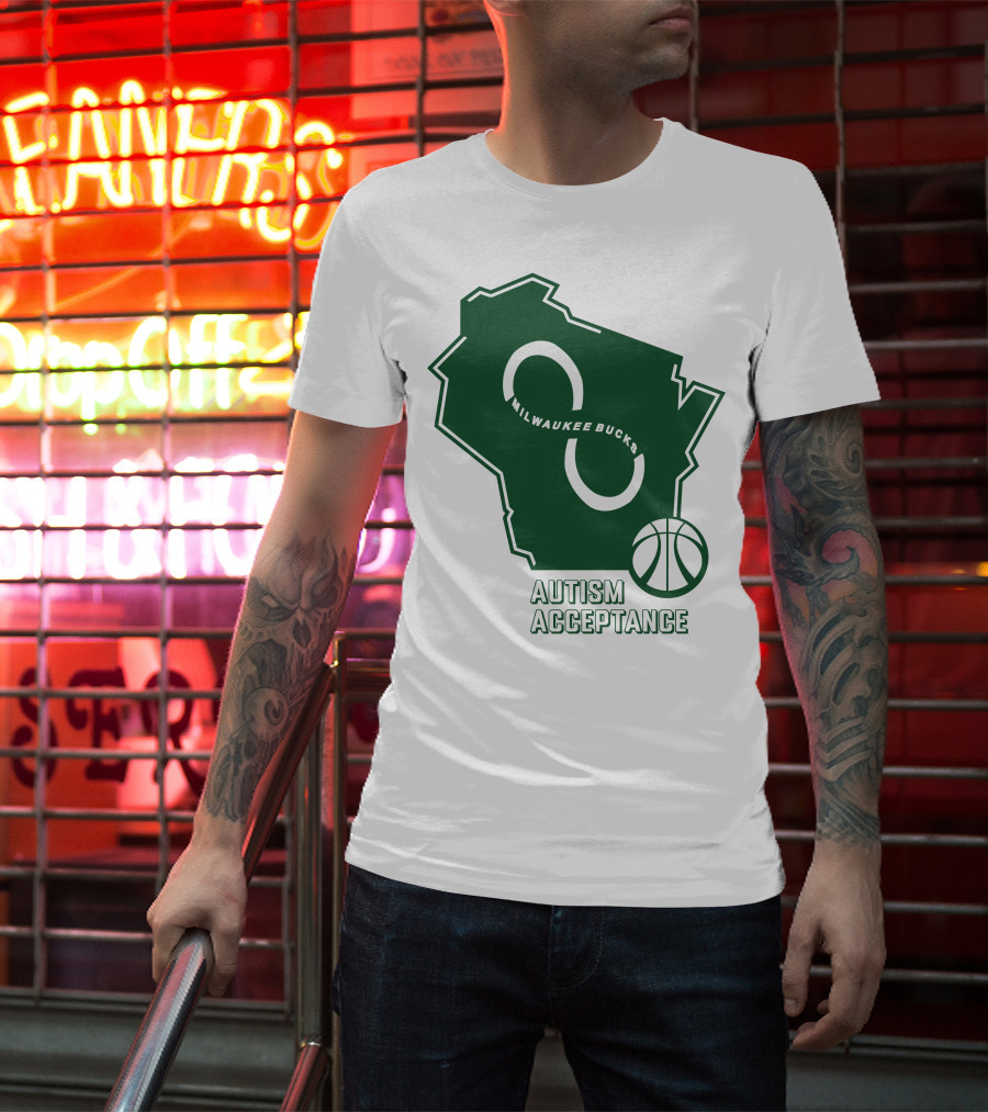 Aj Green Milwaukee Bucks Autism Acceptance T-Shirt