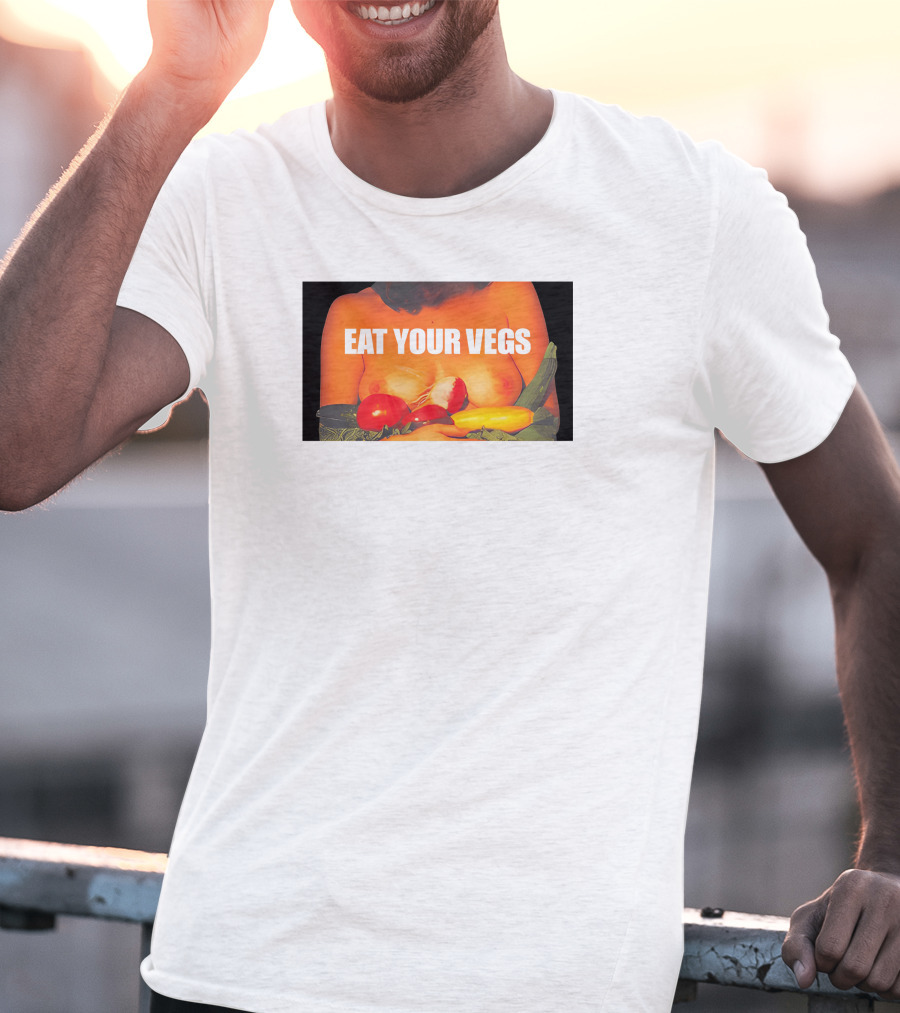 Jenna Lynn Meowri Eat Your Vegs Veggies Tomatoes Zucchini Peppers T-Shirt