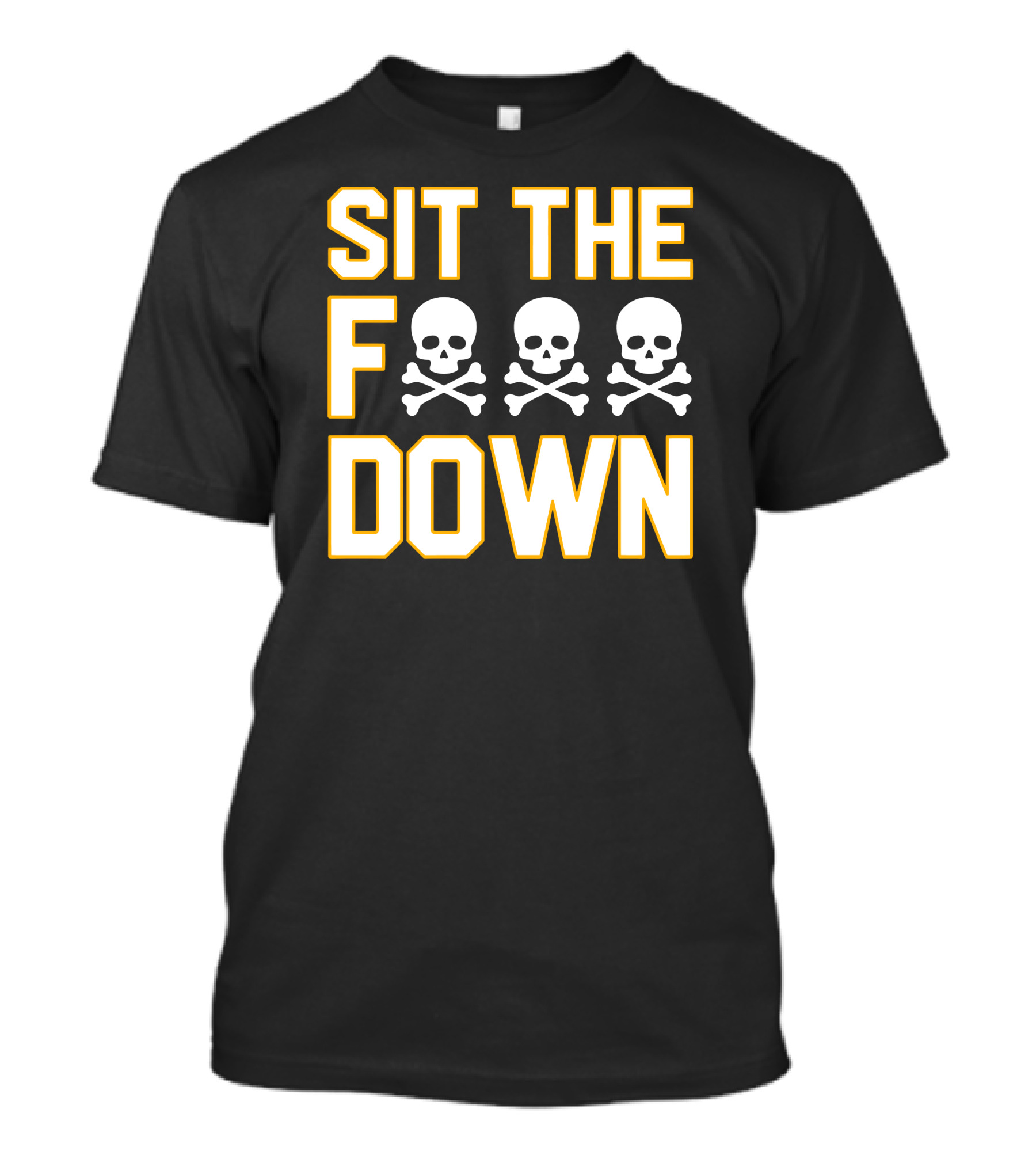 Pittsburgh Pirates Sit The F Skull Crossbones Down T-Shirt
