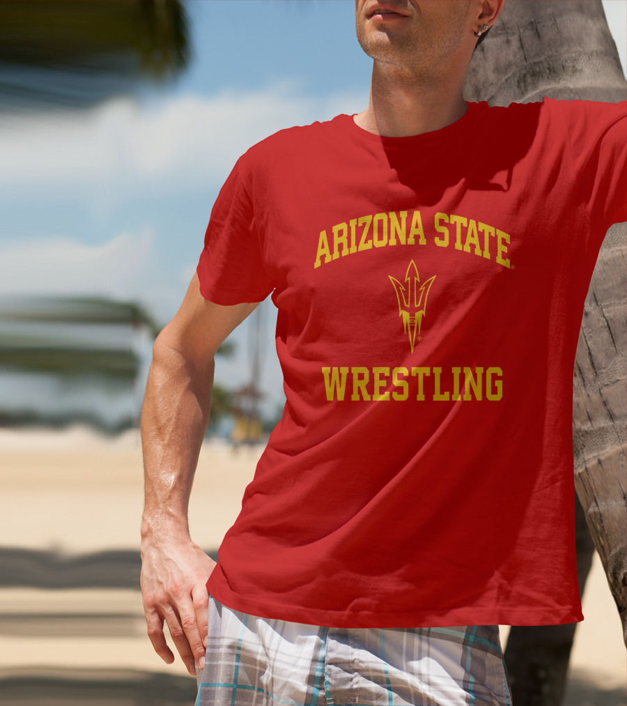 Arizona State Sun Devils Wrestling Fork T-Shirt
