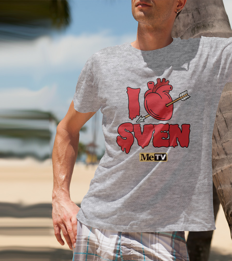 MeTV Store I Heart Sven With Anatomical Heart And Arrow T-Shirt