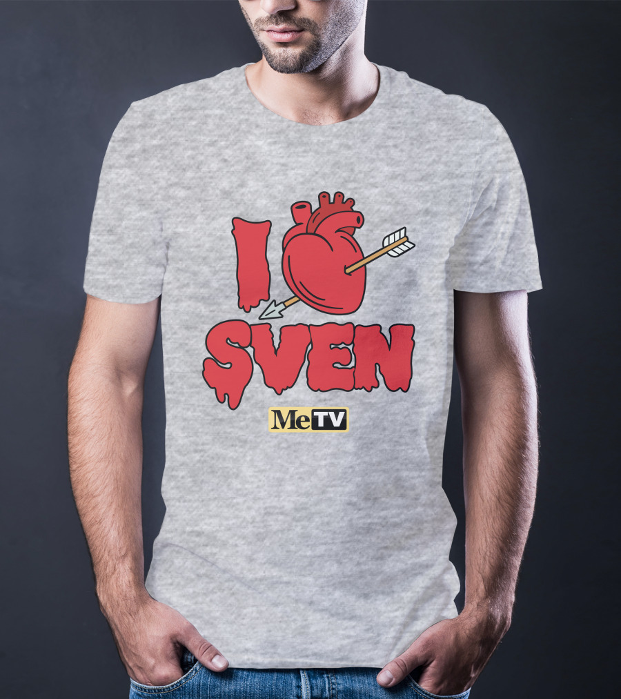 MeTV Store I Heart Sven With Anatomical Heart And Arrow T-Shirt
