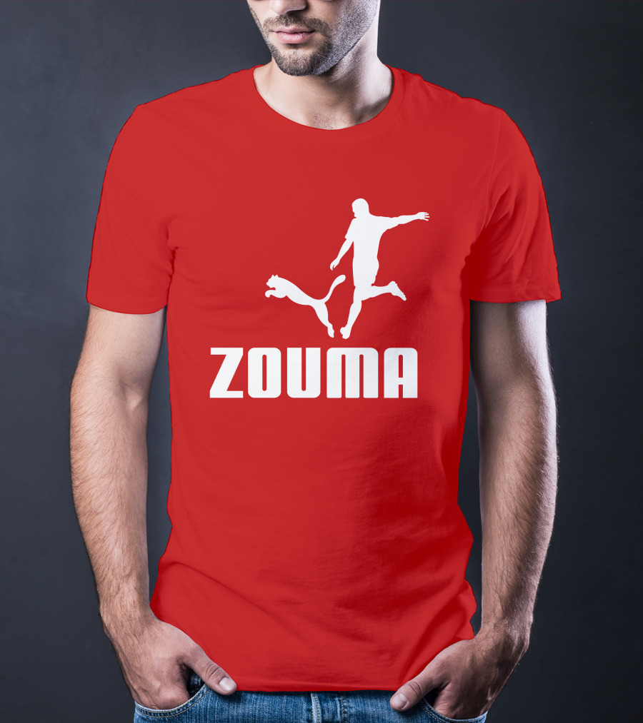 Zouma Player Silhouette With Cat Jumping T-Shirt