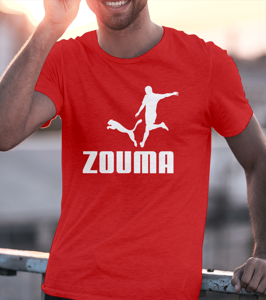 Zouma Player Silhouette With Cat Jumping T-Shirt