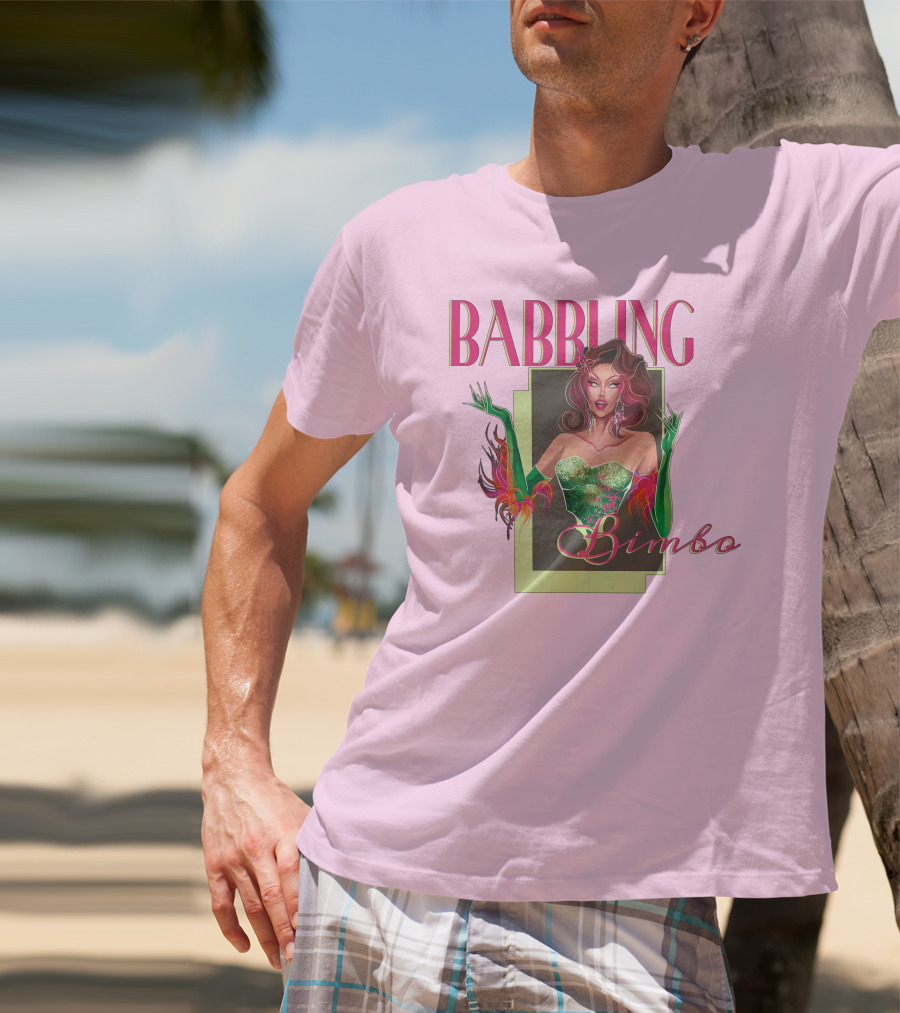 Voss Events Merch Jasmine Kennedie Babbling Bimbo Green Glamour Dress T-Shirt