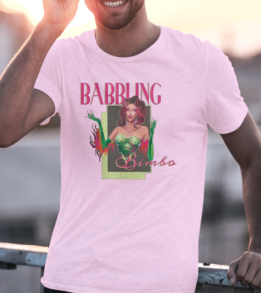 Voss Events Merch Jasmine Kennedie Babbling Bimbo Green Glamour Dress T-Shirt